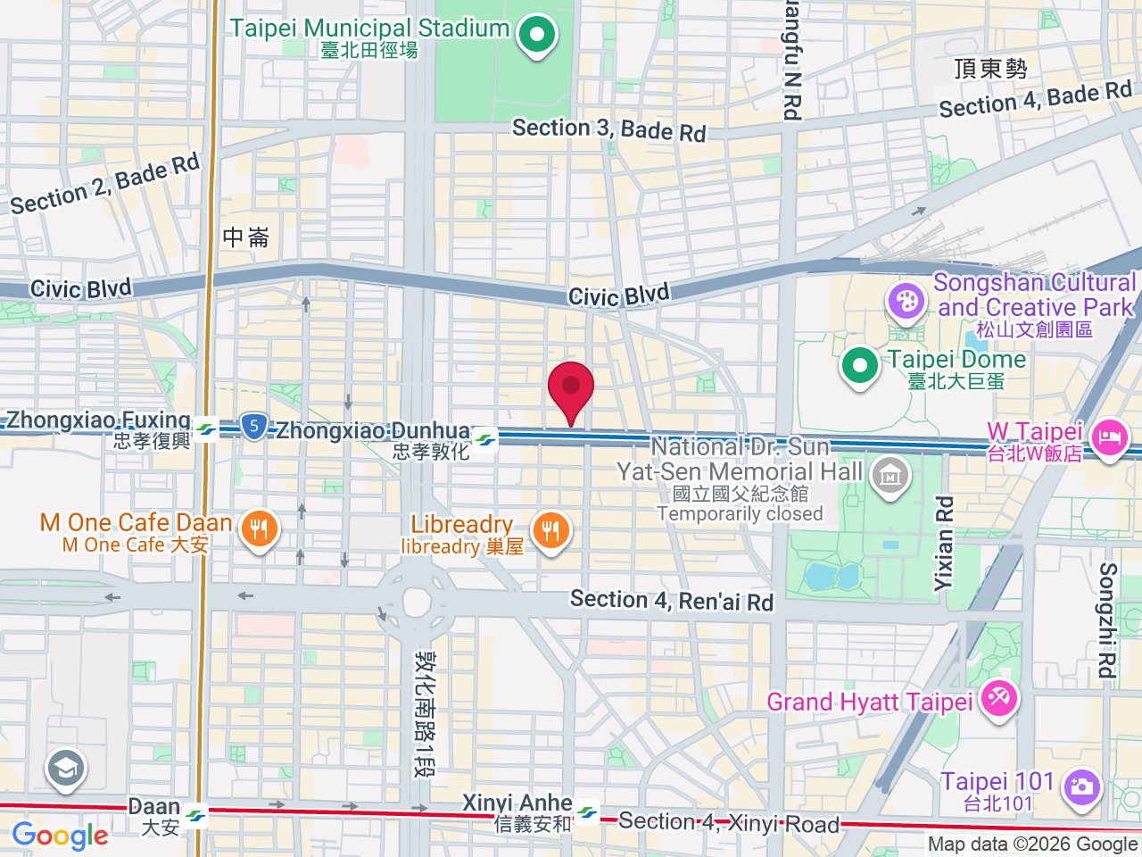 Map showing Nice Clinic