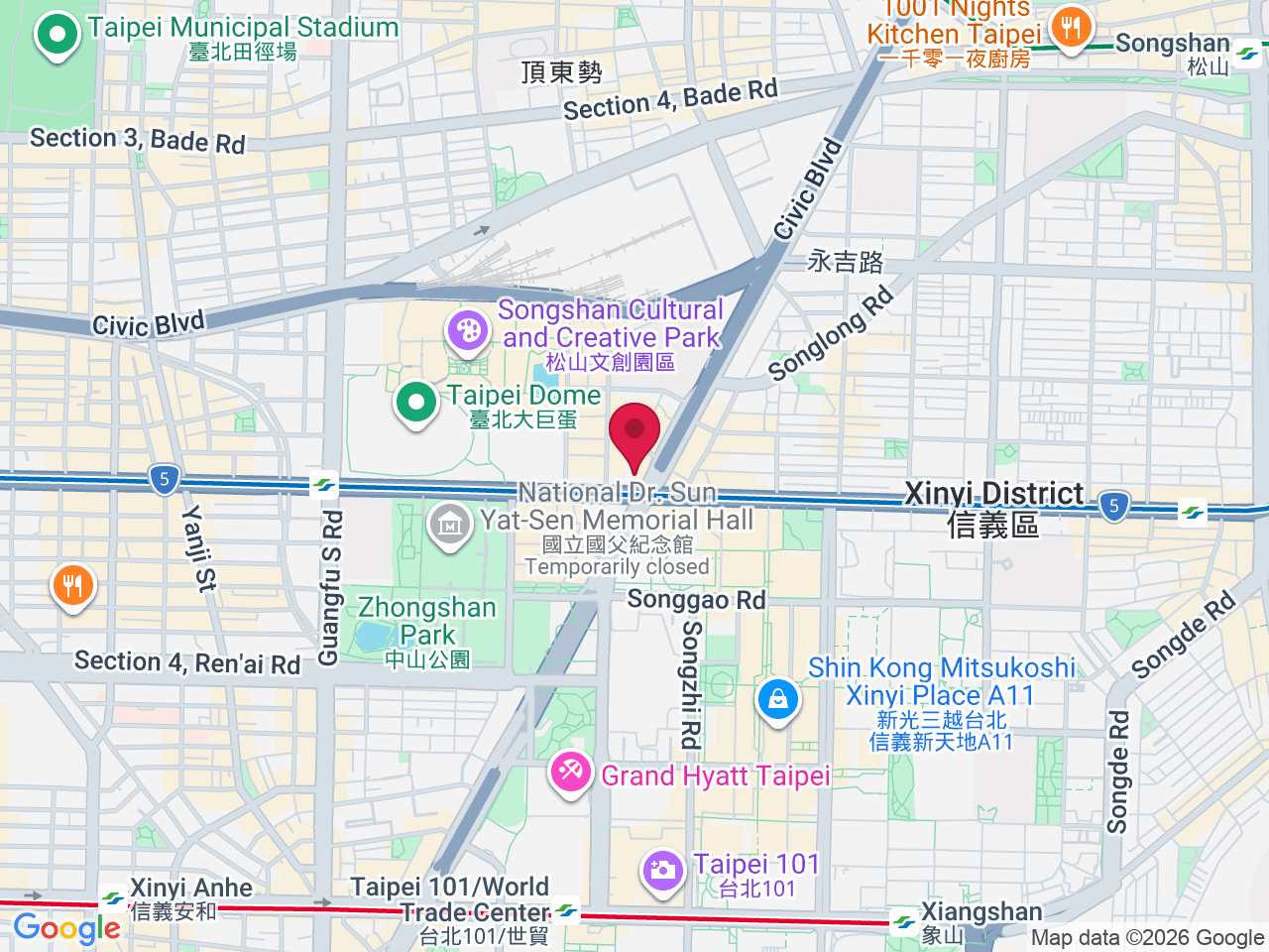 Map showing 台北晶鑽診所-埋線拉提專家 音波拉提 電波拉皮 皮秒雷射 微整形 台北整形外科首選 台北醫美推薦