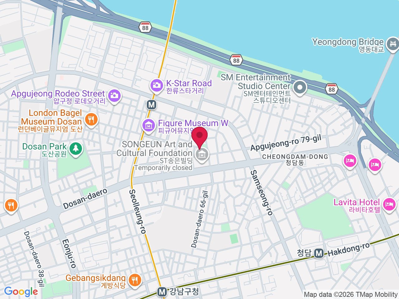 Map showing BLS clinic in Seoul