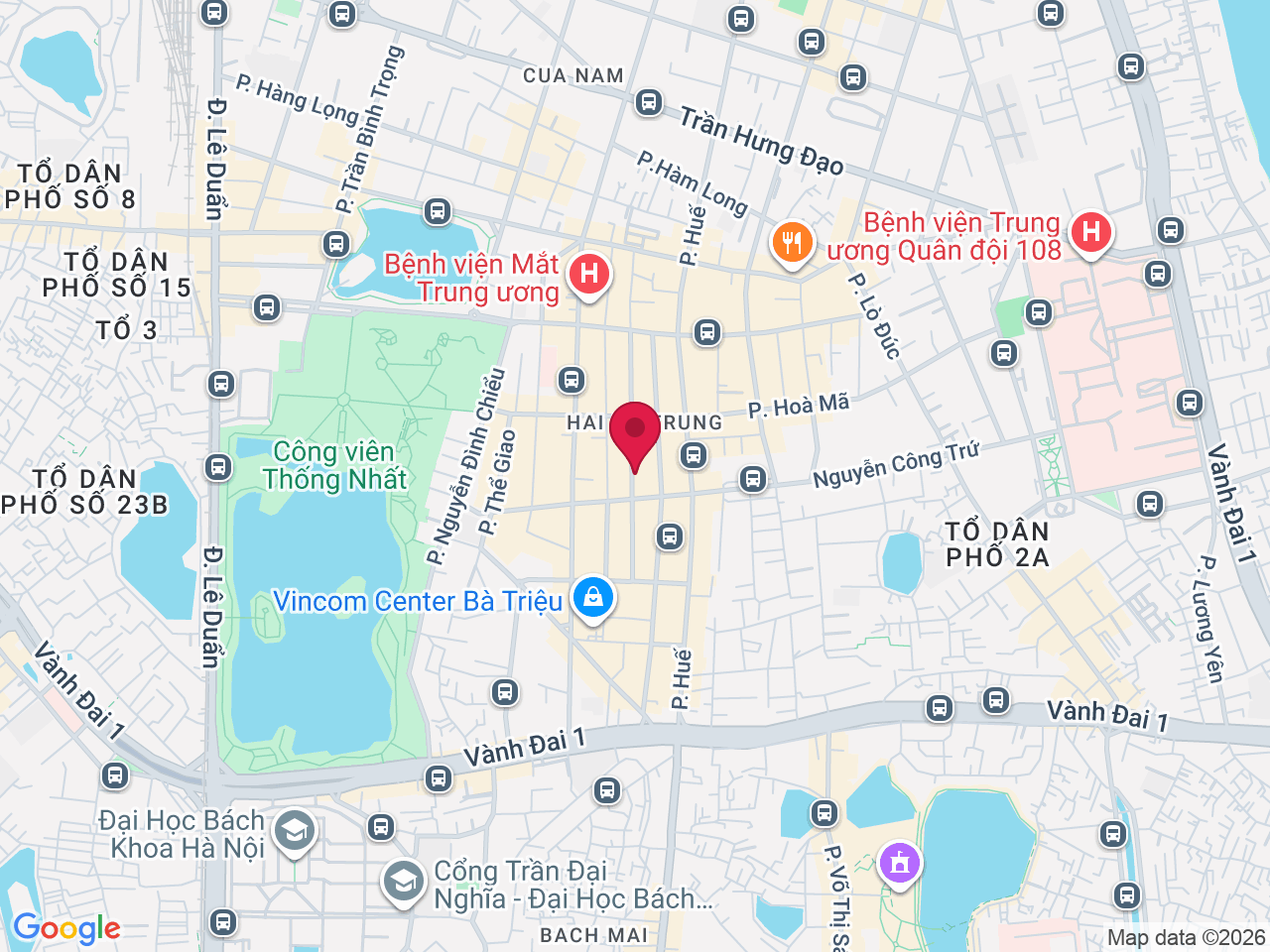 Map showing ROHTO AOHAL CLINIC - Triệu Việt Vương