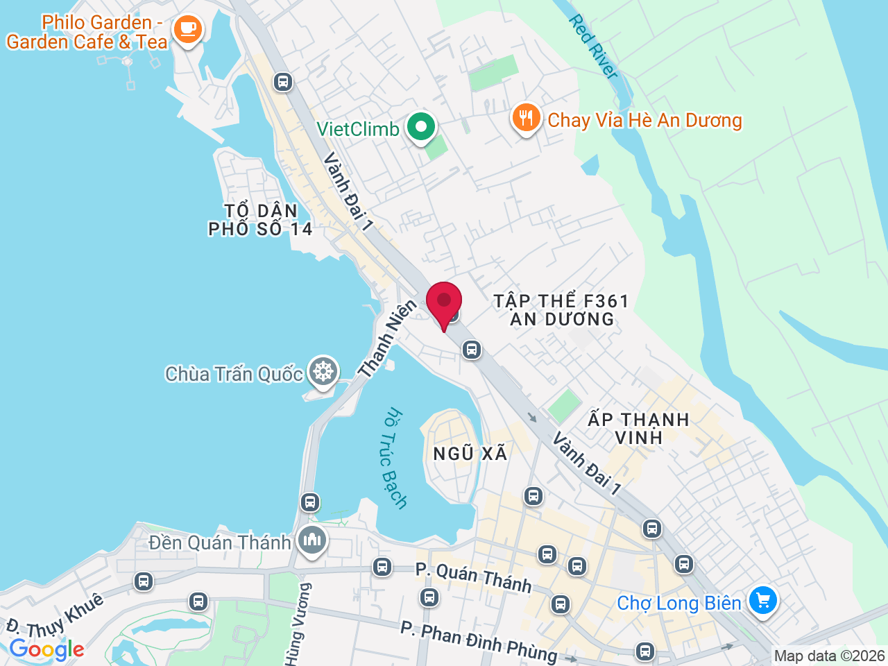 Map showing Hanoi Aesthetic Institute