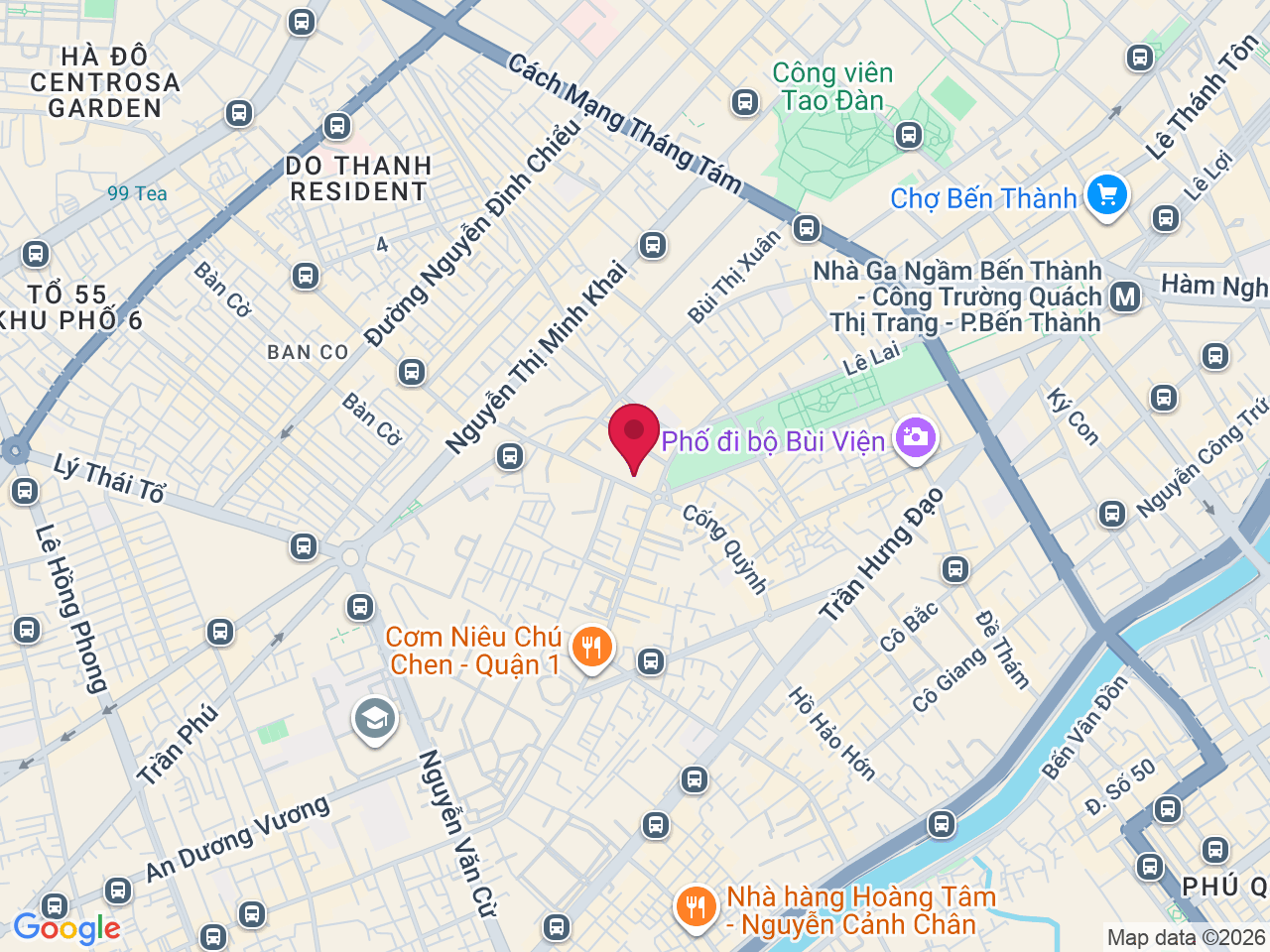 Map showing 244A Đ. Cống Quỳnh, Bến Thành, Hồ Chí Minh, Vietnam