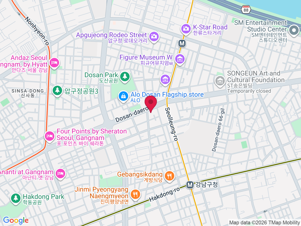 Map showing Min Clinic