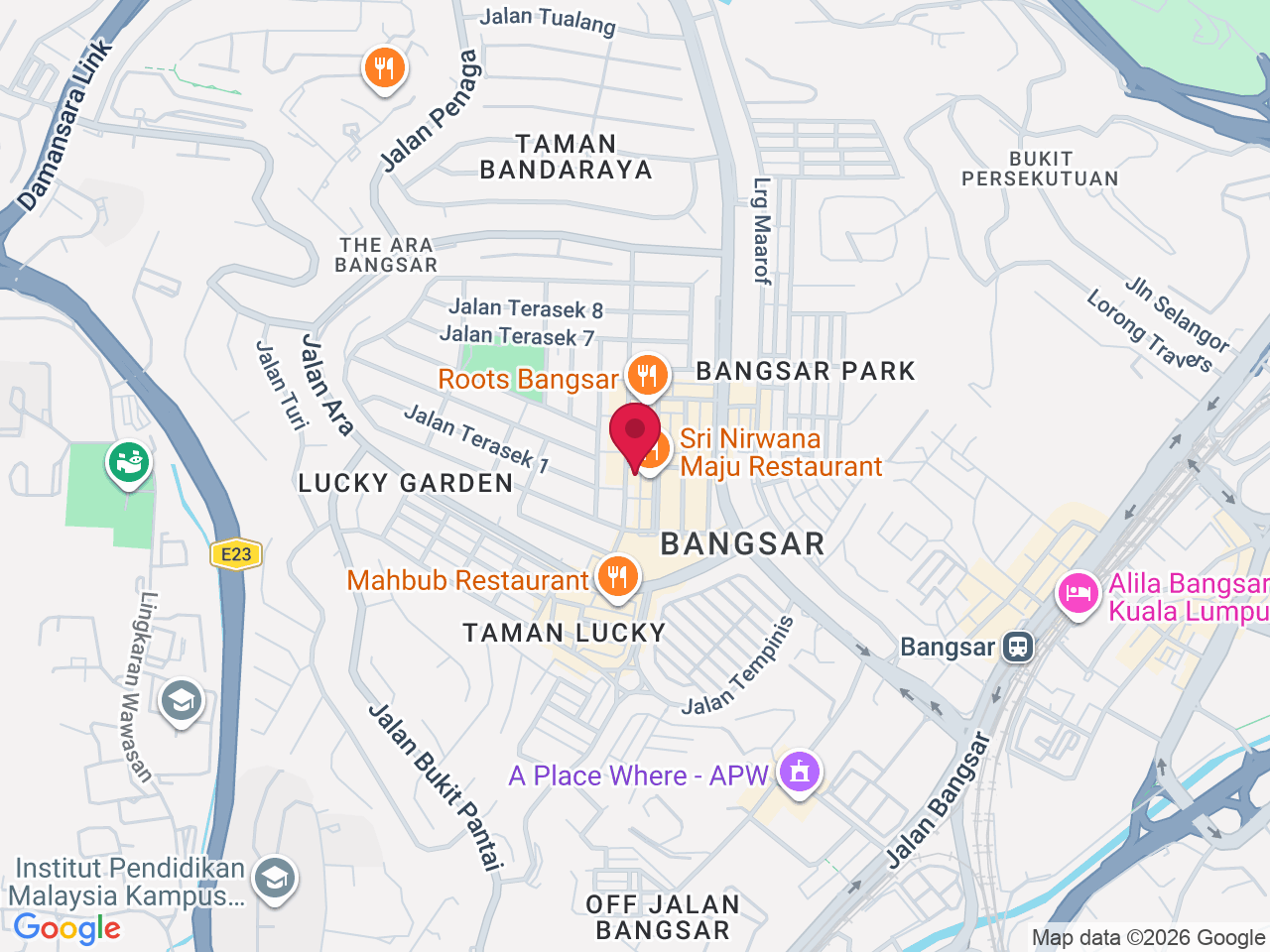 Map showing Dr Chong Clinic Bangsar Premium