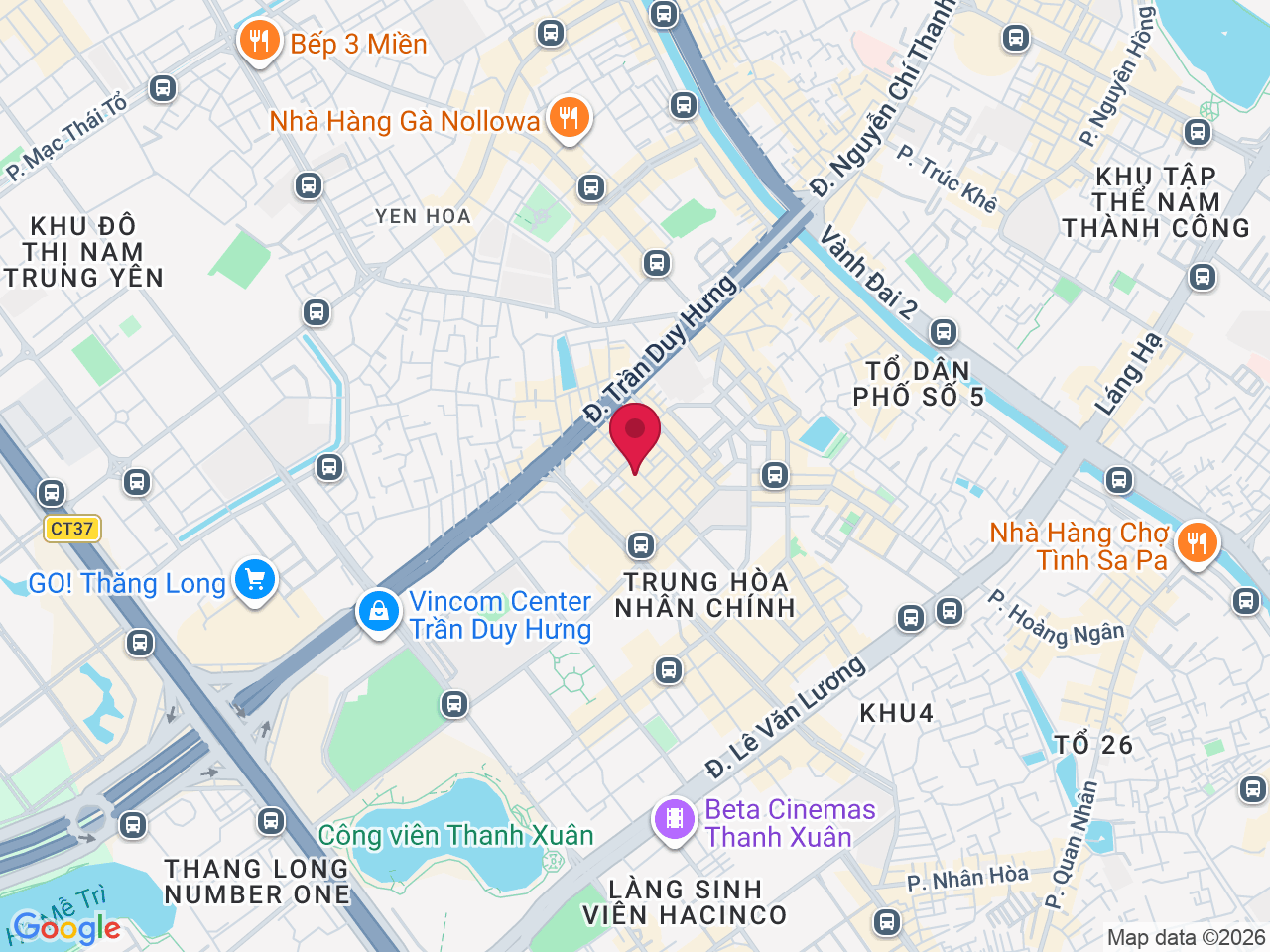 Map showing Lã Hà Clinic