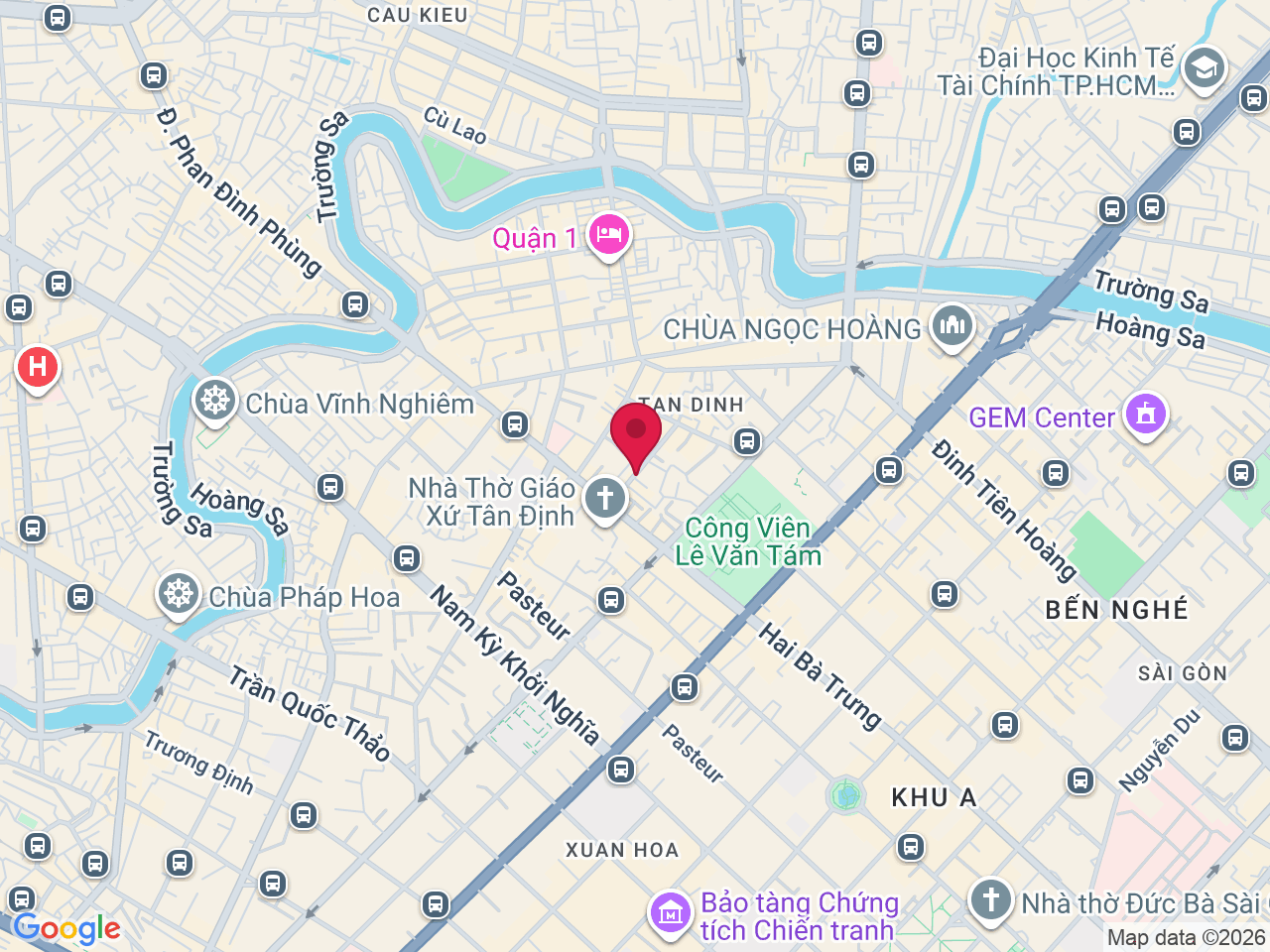 Map showing 49 Đinh Công Tráng, Tân Định, Hồ Chí Minh 70000, Vietnam