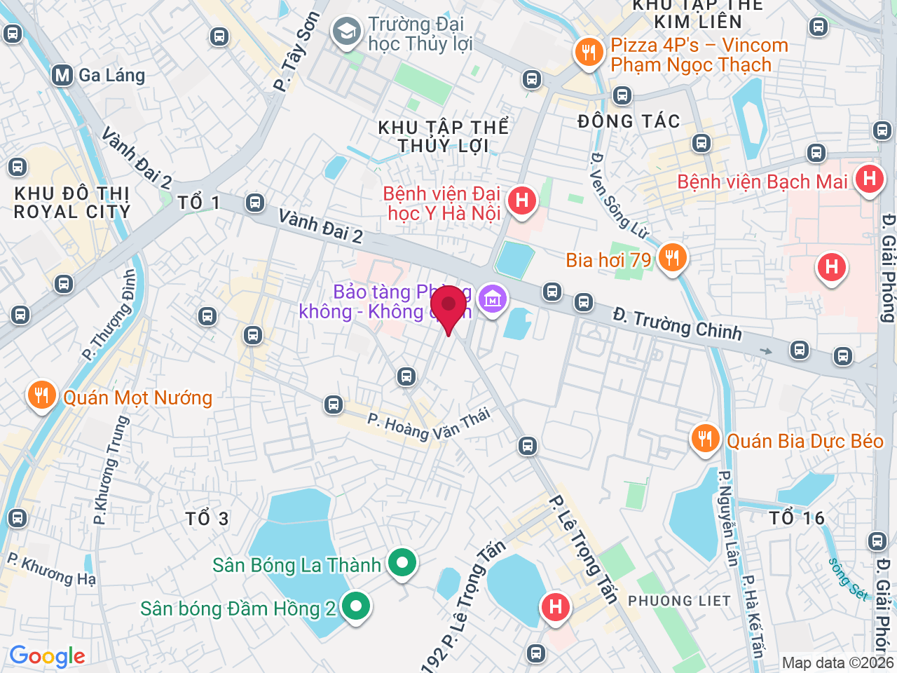Map showing 7 Ng. 64 P. Lê Trọng Tấn, Phương Liệt, Hà Nội 100000, Vietnam
