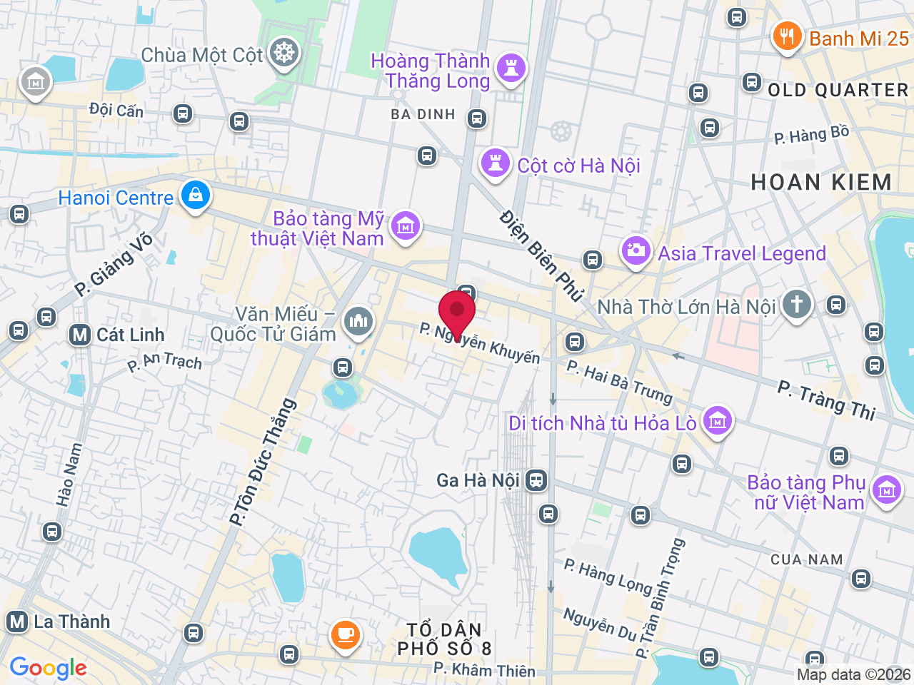 Map showing 79B P. Nguyễn Khuyến, Văn Miếu - Quốc Tử Giám, Hà Nội, Vietnam