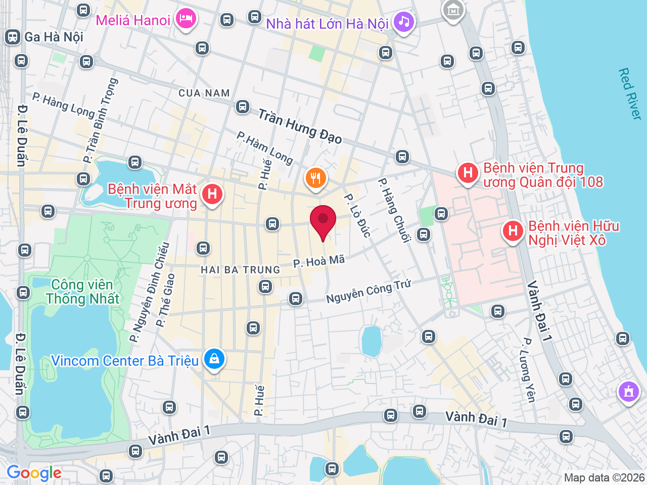 Map showing 7B Phường, P. Thi Sách, Hai Bà Trưng, Hà Nội 10000, Vietnam