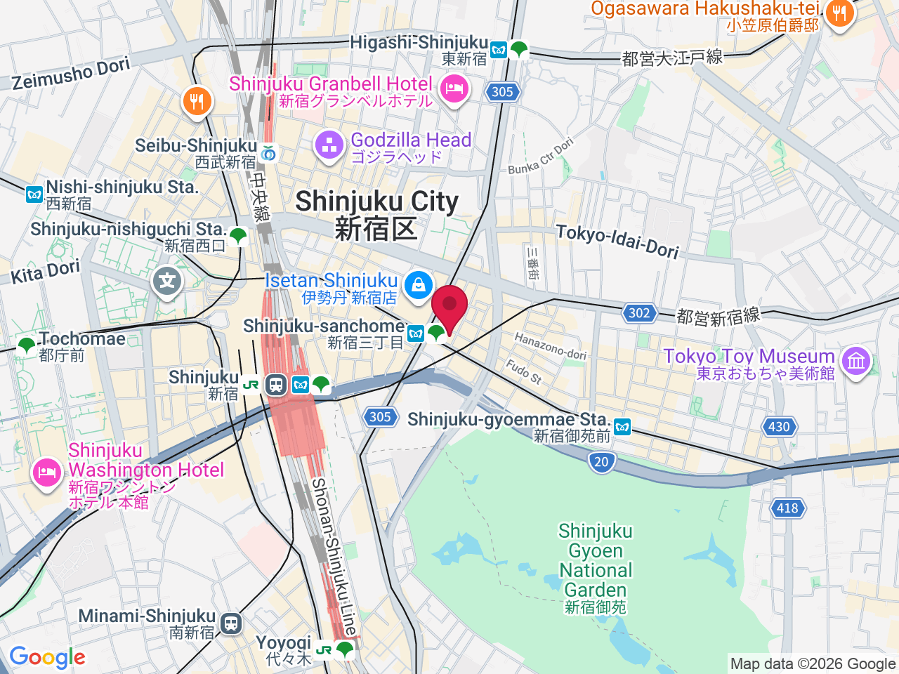 Map showing A CLINIC（A