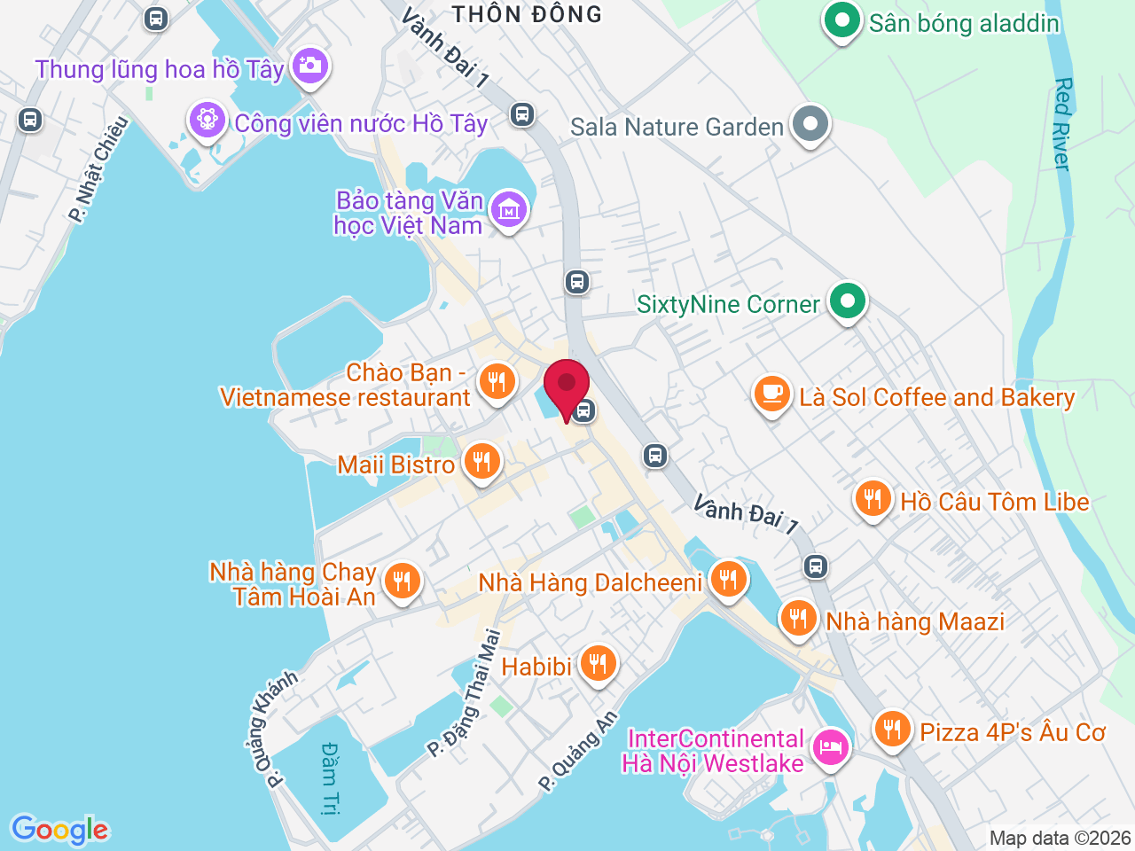 Map showing Lầu 2, Tòa nhà Somerset West Point, Số 2, Tây Hồ, Hà Nội 100000, Vietnam