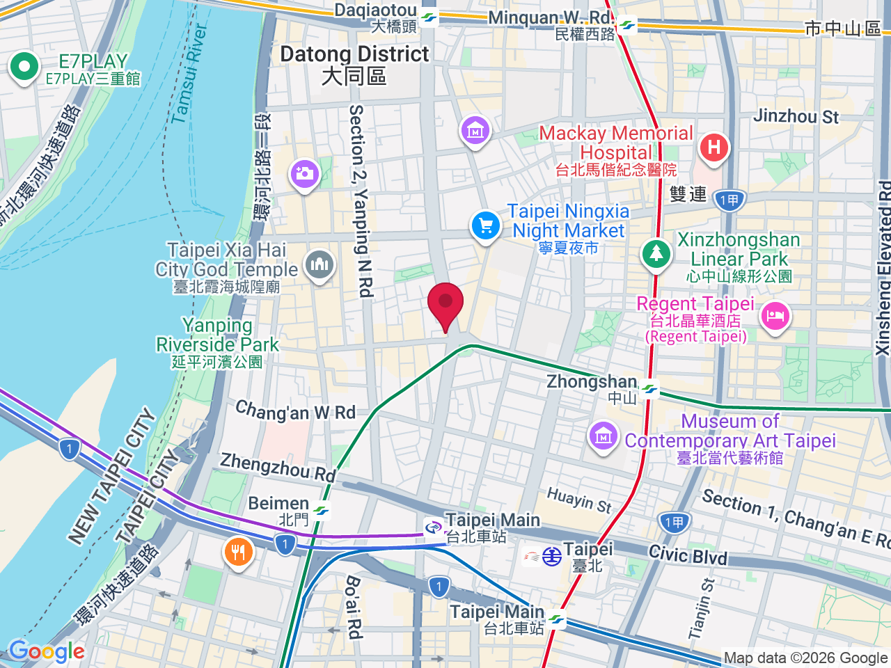 Map showing Chi Shun Dermatology Clinic
