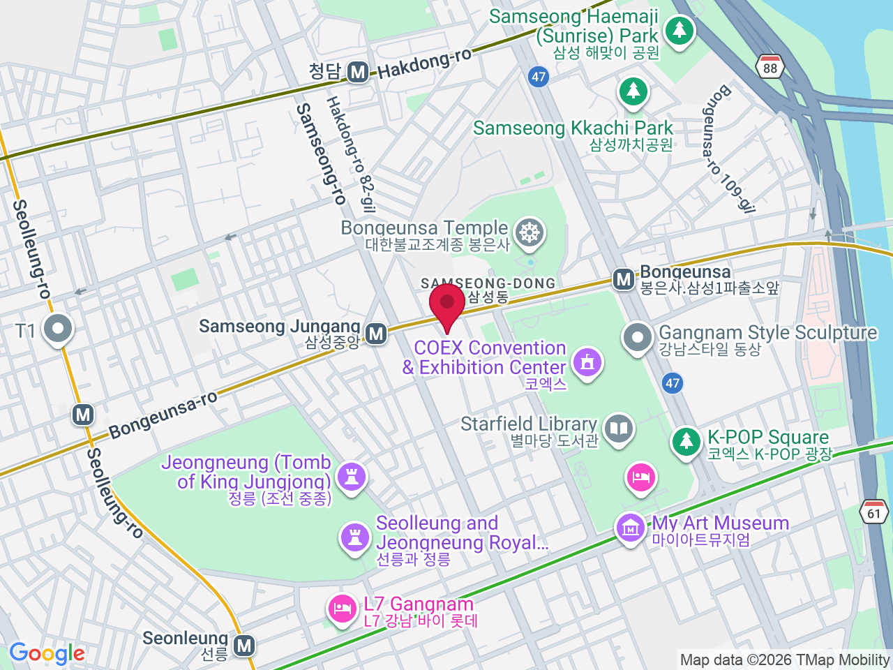 Map showing Yaan Clinic
