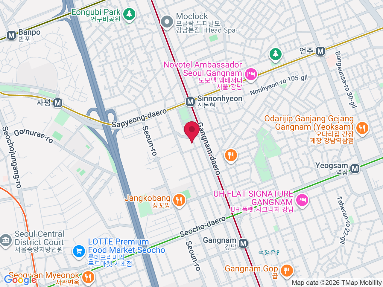 Map showing Seye Clinic Gangnam